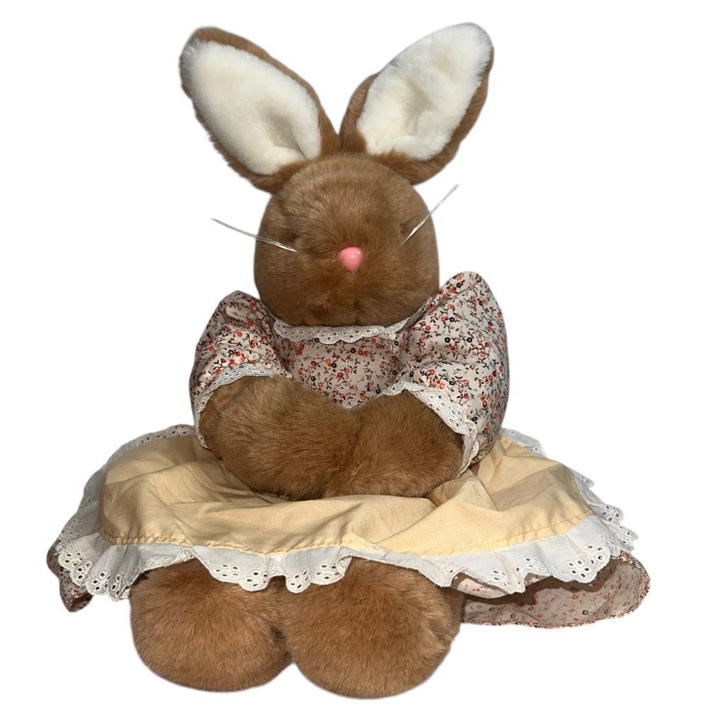 Vintage Westcliff Collection Stuffed Rabbit in Dress Easter Cute Decorative